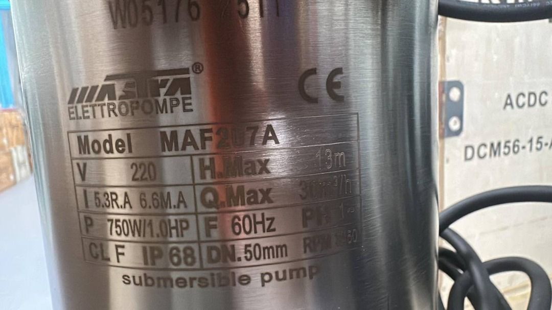 Mastra Sewage Pump MAF207A (Category: Everything Else Others) located in Manila. Submitted by 09171479278_elsie. (Listing ID 1469769753, Image 3). Description: Mastra Sewage Pump MAF207A.
