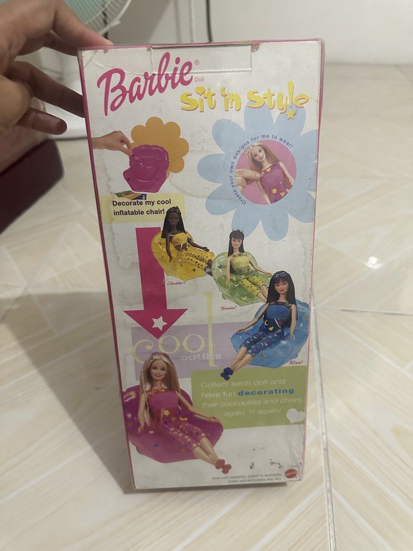 Mattel Barbie Sit in Style Doll (Category: Kids Toys) located in Manila. Submitted by Sammmmm (Listing ID 1469878932, Image 3). Description: -Nrfb barbie -Lalamove from cainta only.