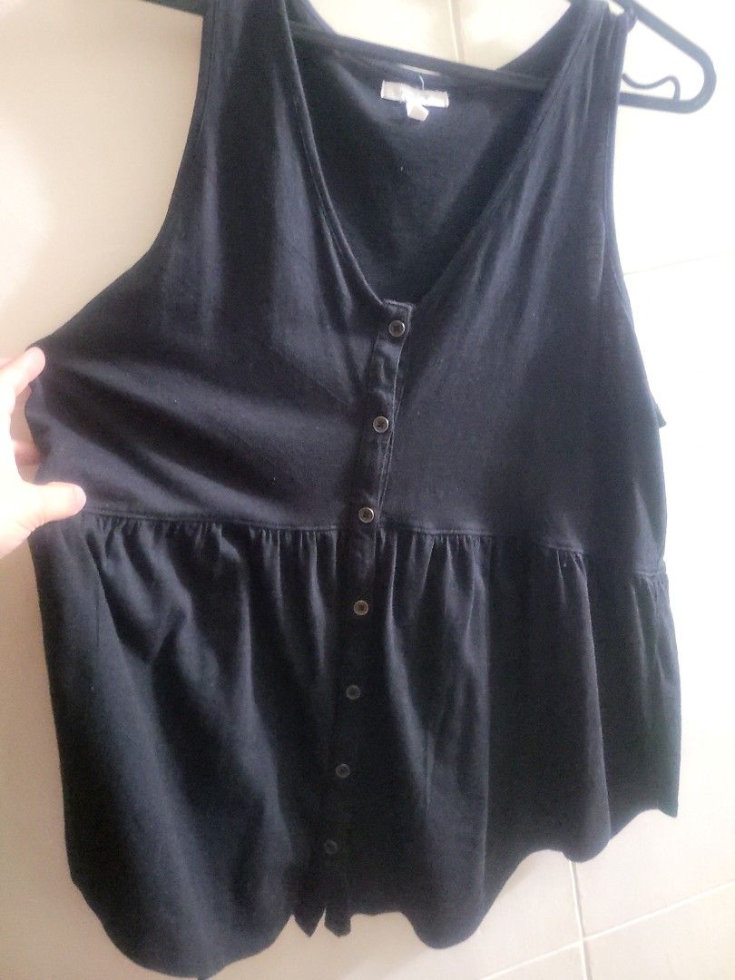 Maurices Black Top (Category: Blouses) located in Los Banos. Submitted by lopecruz (Listing ID 1469866011, Image 3). Description: 21"armpit lajd flat 24"length L-XL Like new, no flaws.
