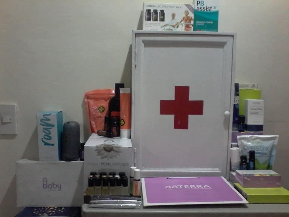 Medicine Kit / Storage Cabinet (Category: Home Fragrance) located in Paranaque City. Submitted by nicessities (Listing ID 1469775186, Image 2). Description: WHITE WOODEN MEDICINE CABINET (solid) -Sturdy build for reliable daily organization * Insides not included (so happen our medicine go to is essential oils) **needs cleaning only, best if you want it repainted. but not really dirty. - Location: Parañaque RFS: moving .