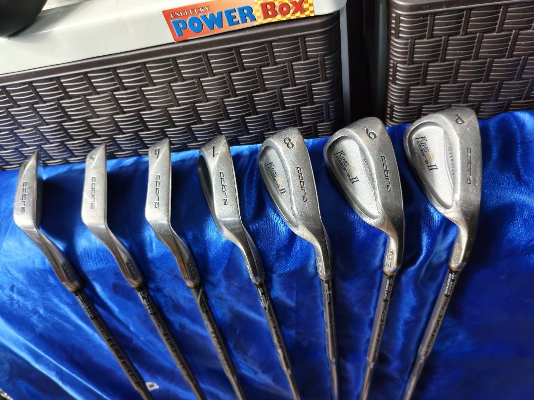 Men's iron set - King Cobra II -Hump design model (Category: Golf) located in Manila. Submitted by meiyeon2 (Listing ID 1469768429, Image 2). Description: HUMP DESIGN MODEL R FLEX GRAPHITE SHAFT RIGHT HANDED CLUB IRON NUMBER - 4-9i PW.