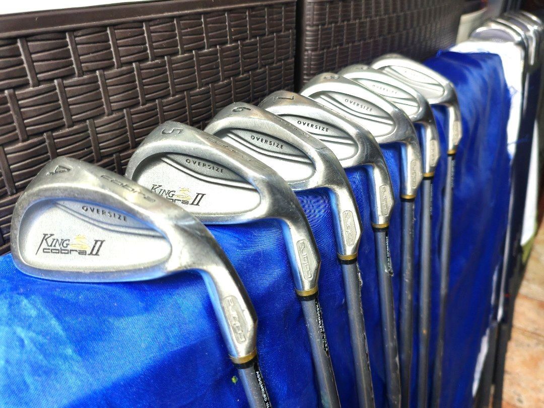 Men's iron set - King Cobra II -Hump design model (Category: Golf) located in Manila. Submitted by meiyeon2 (Listing ID 1469768429, Image 1). Description: HUMP DESIGN MODEL R FLEX GRAPHITE SHAFT RIGHT HANDED CLUB IRON NUMBER - 4-9i PW.