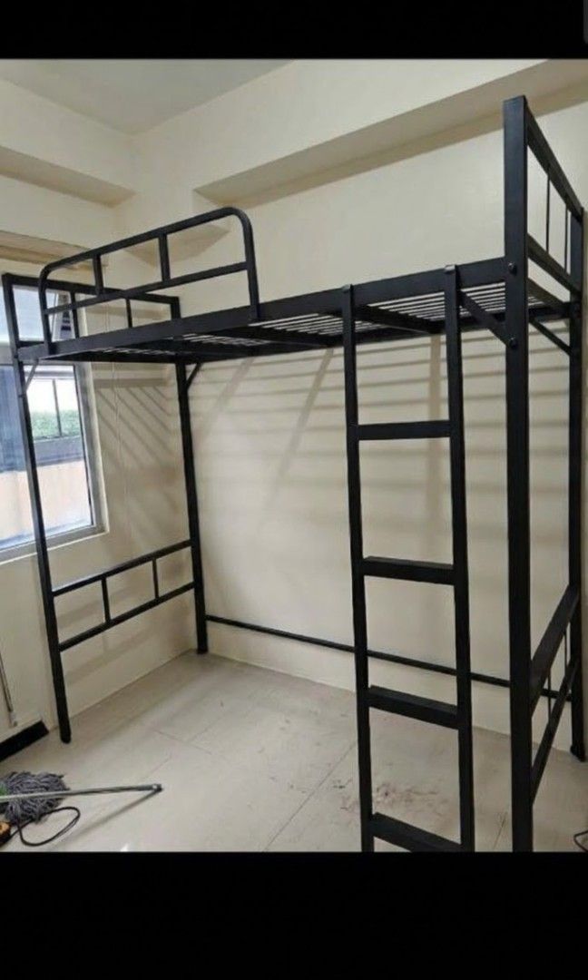Metal Loft Bed (Single size) (Category: Bed Frames & Mattresses) located in Manila. Submitted by paulyntalan (Listing ID 1469923242, Image 1). Description: Location: Greenwoods executive village Pickup only.
