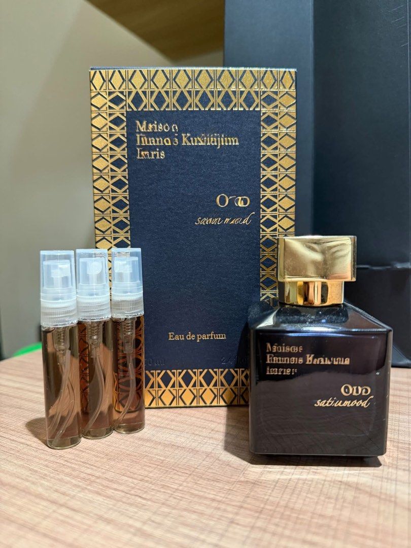 MFK Oud Satin Mood EDP 5ml decants (Category: Fragrance & Deodorants) located in Manila. Submitted by islaidkwtd_ (Listing ID 1469779873, Image 1). Description: MFK OSM EDP Decant 🙂 3 x 5ml available - ₱1,000 EACH Take all 15ml for ₱2,700 100% Authentic Money back if proven fake.
