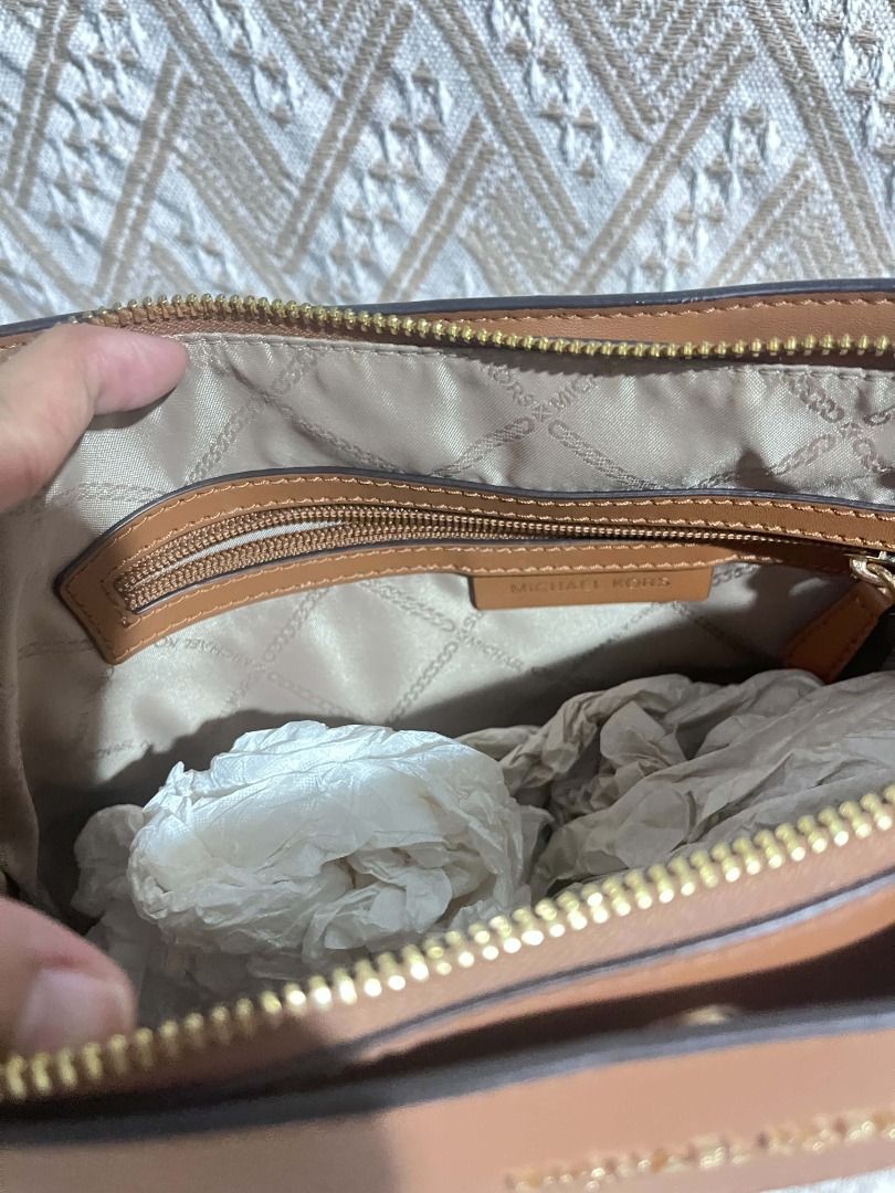 Michael Kors Signature Logo Brown and Cream Shoulder Bag, Luxury, Bags ...
