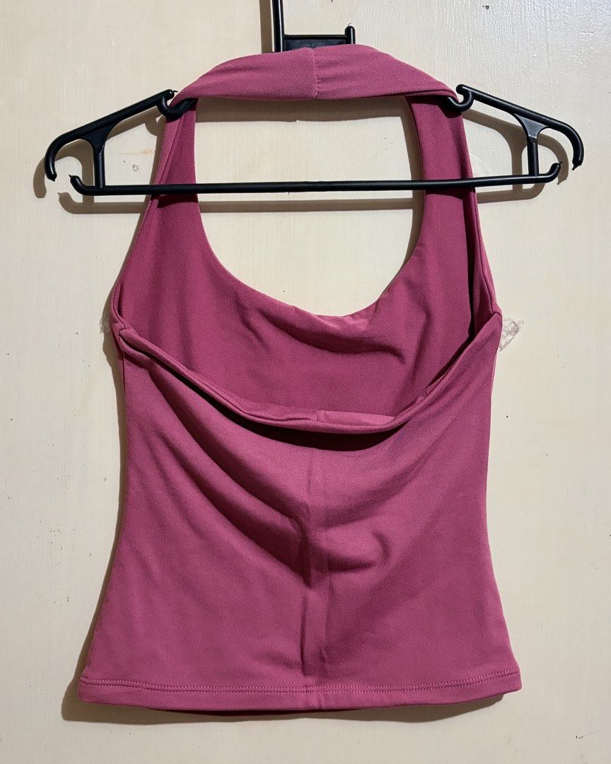 MICHI Clio Halter Top Oldrose (Category: Sleeveless) located in Las Pinas. Submitted by jiakived (Listing ID 1469878729, Image 2). Description: - free size - used once -mop: gcash/maribank/bdo - mod: jnt (STRICTLY NO COD).
