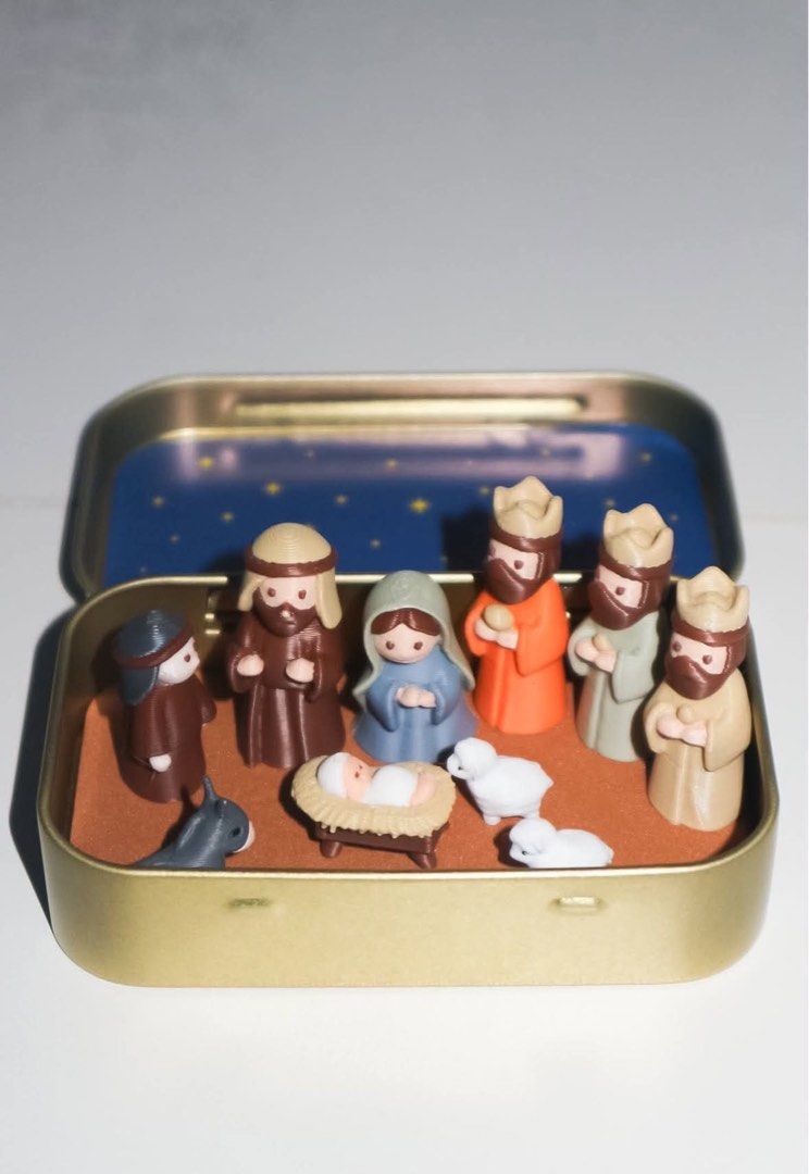 Mini Nativity Set with Pouch (Category: Kids Toys) located in Manila. Submitted by declutteringmowm (Listing ID 1469766393, Image 1). Description: .