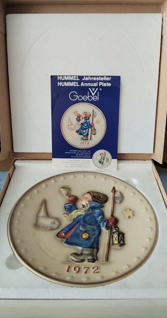 Mint! Vintage Goebel Hummel 1972 Annual Plate Hum265 