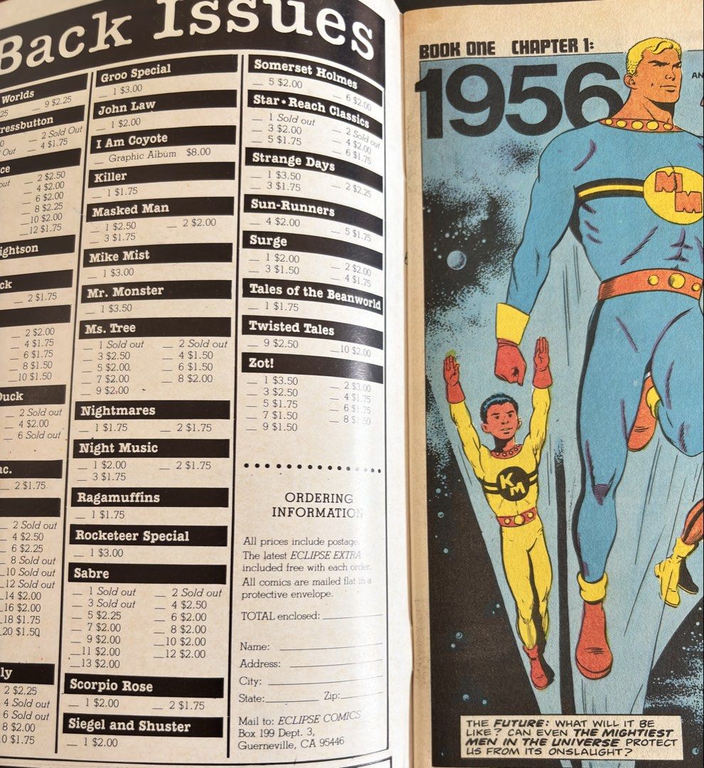 Miracleman #1 from (1985) Eclipse Comics | Alan Moore’s acclaimed run on the character 🔥 (Category: Comics & Manga) located in Naga. Submitted by dearyesteryear (Listing ID 1469864706, Image 3). Description: FOR SALE: Miracleman #1 from (1985) Eclipse Comics | Alan Moore’s acclaimed run on the character 🔥 🔥 A LEGENDARY REBIRTH. A LANDMARK COMIC. A MUST-CONSIDER FOR COLLECTORS! Message me if you’re interested in this classic or have a reasonabl