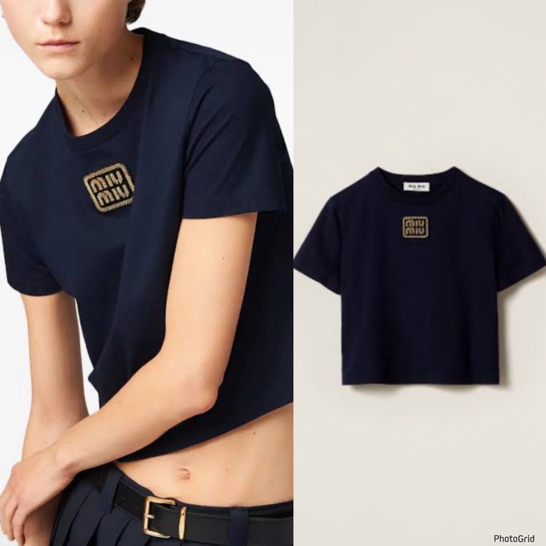 Miu miu cotton jersey shirt (Category: Shirts) located in Koronadal. Submitted by gstyledforless (Listing ID 1469854024, Image 1). Description: Full length Navy blue Best fits medium.