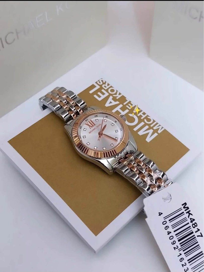 MK Tricolor Watch (Category: Women's Watches) located in Manila. Submitted by bagsandshoesmanymore (Listing ID 1469811892, Image 1). Description: MK Watch Tricolor Size 26mm Box, paperbag and tag card Stainless steel.