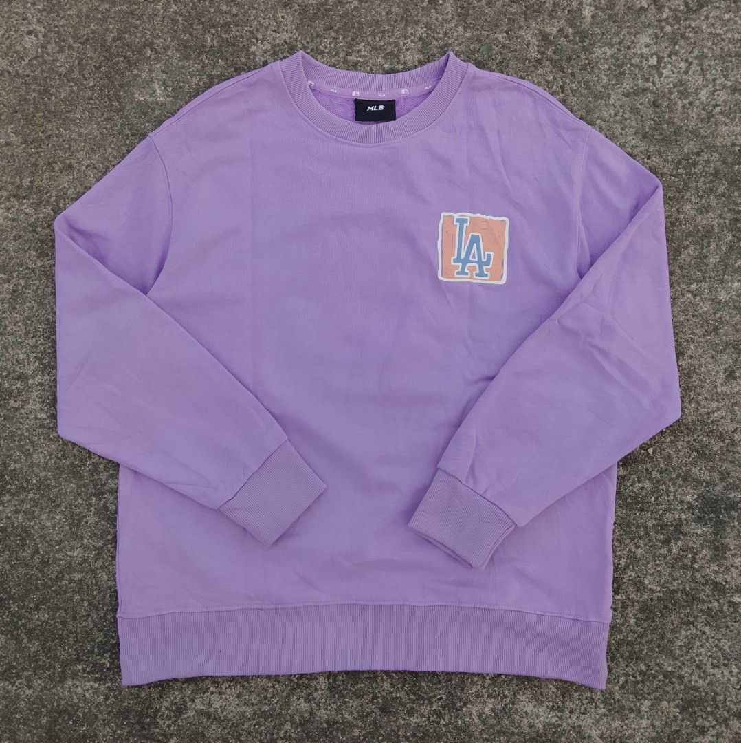 MLB Korea LA Dodgers Lavender Crewneck (Category: Coats, Jackets and Outerwear) located in Manila. Submitted by gowicollection28 (Listing ID 1469862236, Image 1). Description: 22x27.