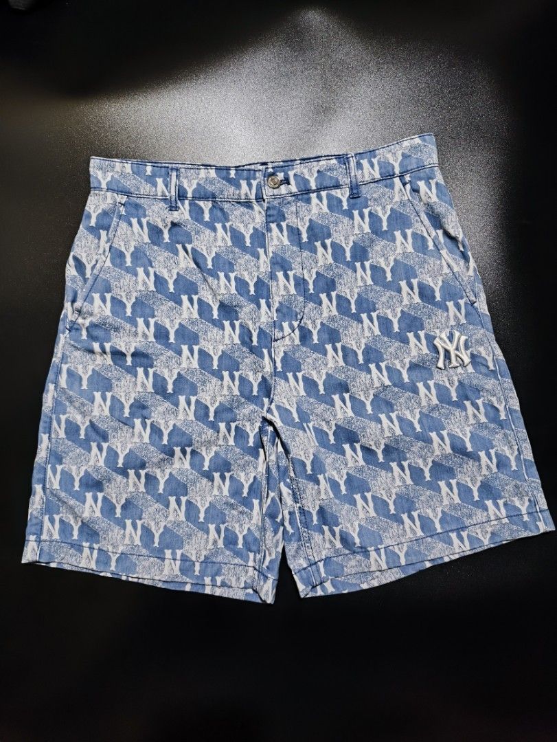 MLB NY AOP JORTS (Category: Shorts) located in Manila. Submitted by paulchristian_363 (Listing ID 1469792664, Image 1). Description: Dimes: W-32 L-19 H-12 Issue: None Color rate: 10/10 Condition:10/10 brand new and crispy condition Price: 750.
