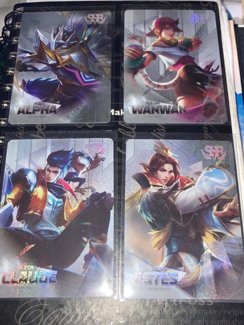MLBB MANYC Vol 1 SSR (Category: Raw Singles) located in Manila. Submitted by jtoyzandcollectibles (Listing ID 1469865694, Image 1). Description: MLBB MANYC Vol 1 SSR ₱50 EACH ‼️ We only ship every Sunday & Monday night ‼️ 📌 Buyer shoulders shipping fee 📍 Cainta Rizal 💸 GCash only 🛵 Lalamove/JNT/LBC 💬 Send a message if you're interested!.
