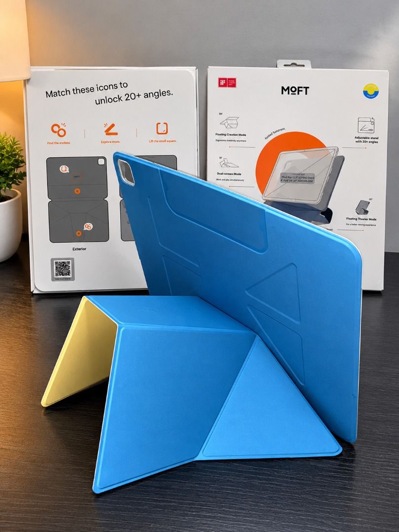 MOFT Dynamic Folio for iPad Pro 12.9 – Yellow/Blue (Category: Cases & Sleeves) located in Caloocan City. Submitted by kaenofinds (Listing ID 1469907049, Image 1). Description: ✅ Premium, stylish design ✅ Multiple viewing angles (20+ angles) ✅ Perfect for work, studying, drawing, and watching ✅ Original box included ✅ Unique yellow and blue colorway Keep your iPad protected while making it more versatile and stylish! 📩 Message me for inquiries. S