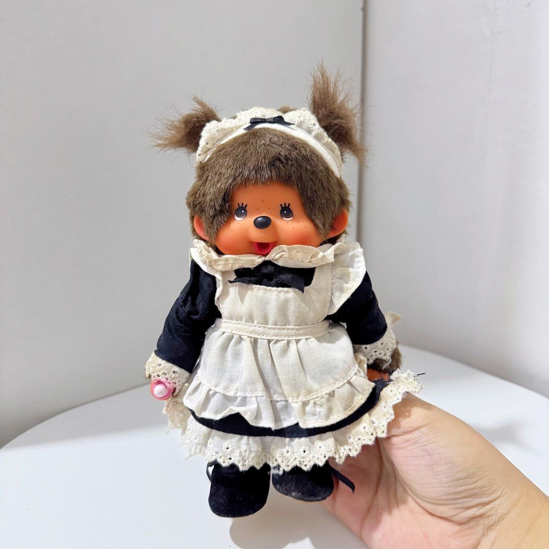 Monchhichi Sekiguchi Maid Doll (Category: Vintage Collectibles) located in Manila. Submitted by ashyyel_ (Listing ID 1469932224, Image 1). Description: sira yung likod ng dress niya.