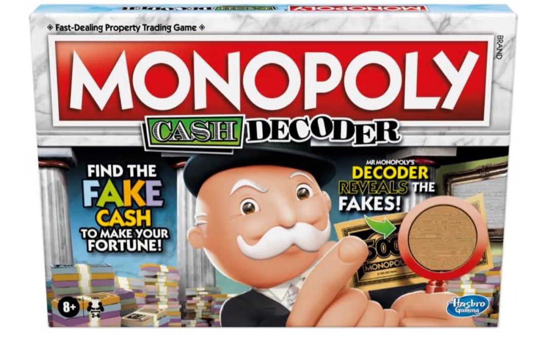 Monopoly decoder (Category: Board Games & Puzzles) located in Singapore. Submitted by allfromsg (Listing ID 1469836121, Image 1). Description: Brand new and authentic Free tracked delivery Monopoly decoder FUN TWIST ON THE MONOPOLY GAME: The Monopoly Crooked Cash game features classic Monopoly gameplay with a twist! The Mr. Monopoly’s decoder helps players find the fakes INCLUDES DECODER: When a player pays for something, opponents can use the de