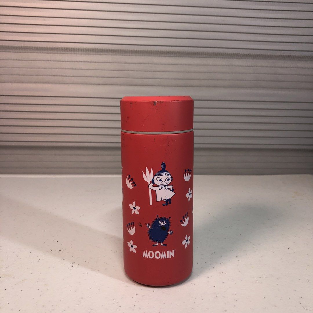 Moomin Stainless Steel Vacuum Mug Flask (Category: Water Bottles & Tumblers) located in Manila. Submitted by all.dressed.up (Listing ID 1469866852, Image 1). Description: Authentic Red Moomin stainless steel vacuum insulated mug Features adorable Little My and Stinky illustrations Stainless steel interior keeps drinks at the ideal temperature Exterior and lid show normal signs of previous use, but the inside is very clean Care instructions: Hand 