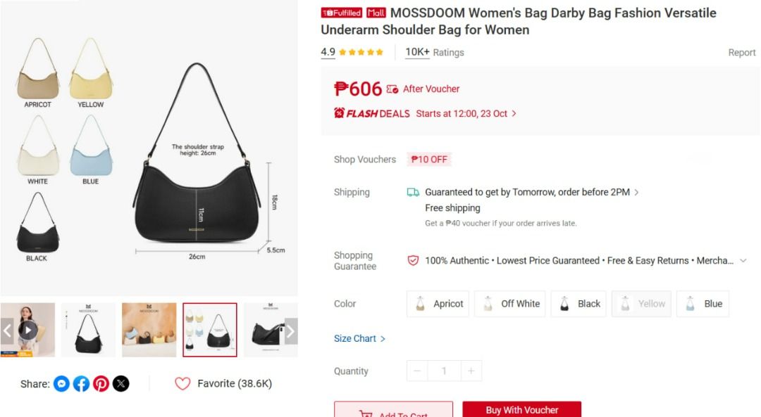 MOSSDOM SHOULDER BAG – OFF WHITE 🤍✨ (Category: Shoulder Bags) located in Quezon City. Submitted by trishiezz (Listing ID 1469784910, Image 2). Description: MOSSDOM SHOULDER BAG – OFF WHITE 🤍✨ ✨ Elegant and classy Mossdom shoulder bag ✨ Style: Off-White Shoulder Bag ✨ Color: Off White ✨ Original Price: Almost ₱600 ✨ Condition: Used once only – Excellent Condition 💯 ✨ Reason for Selling: Decluttering 📌 Reminders: - Kindly review the photos and 