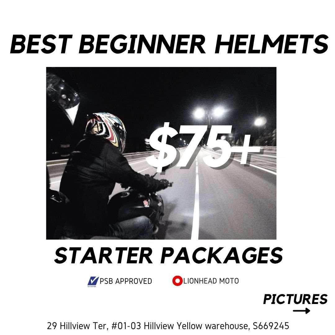 MOTORCYCLE HELMET BEGINNER RIDER PACKAGE ( GLOVES/HELMETS/KNEE & ELBOW ...