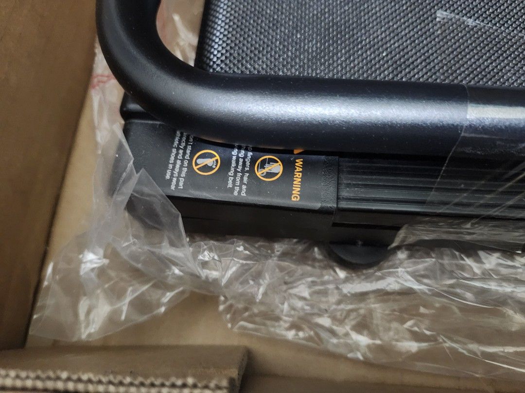 Motorized Treadmill (Category: Cardio & Fitness Machines) located in Quezon City. Submitted by fiercemountain.885474 (Listing ID 1469843929, Image 3). Description: - Condition: Unused, opened only for inspection - Color/Design: Black frame with textured running belt - Inclusions: Original box and power cord - Delivery: Heavy item, self-collection preferred Orig price 4.7k selling for only 3.5k still negotiable pickup or lalamove only.