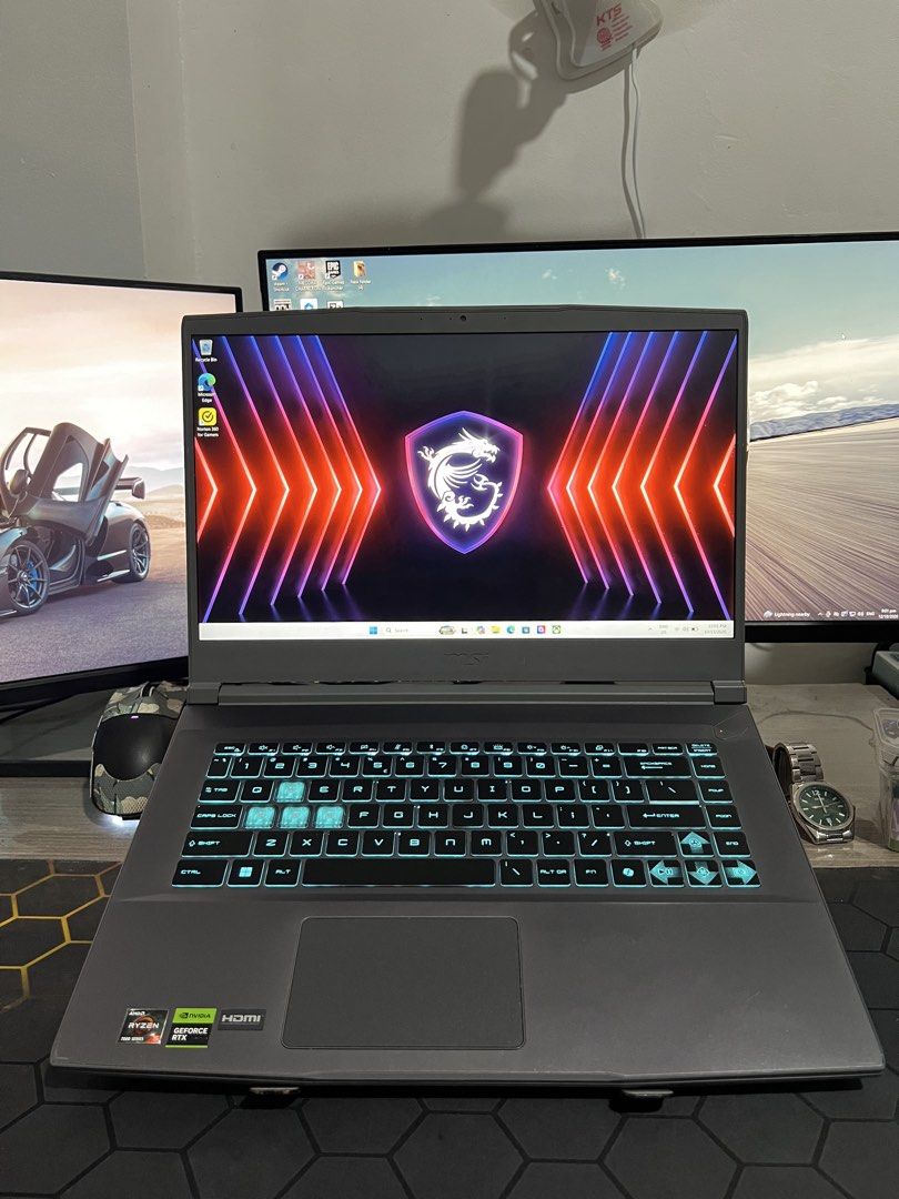 MSI Thin A15 Ryzen 5 7535HS RTX 2050 (Category: Laptops & Notebooks) located in Manila. Submitted by az.gadgets (Listing ID 1469937687, Image 1). Description: MSI THIN A15 Ryzen 5 7535HS | 16GB RAM | 512GB SSD -Ryzen 5 7535HS (Equivalent to intel i5-12th gen) -AMD Radeon Graphics -NVIDIA GeForce RTX 2050 -RAM: 16GB RAM (8x2) UPGRADED! -STORAGE: 512GB NVMe SSD -Keyboard backlight (Blue) -Good battery health -All working excellent performance -Good
