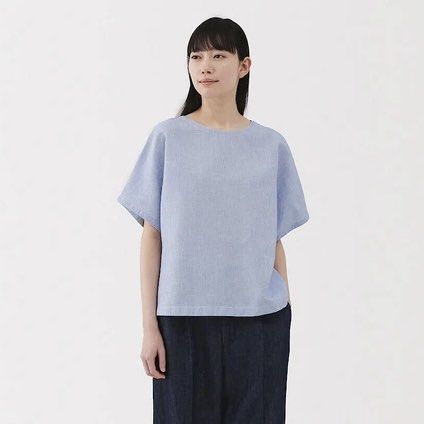 MUJI linen blend top (Category: Blouses) located in San Jose del Monte. Submitted by mamiracky (Listing ID 1469857076, Image 1). Description: .