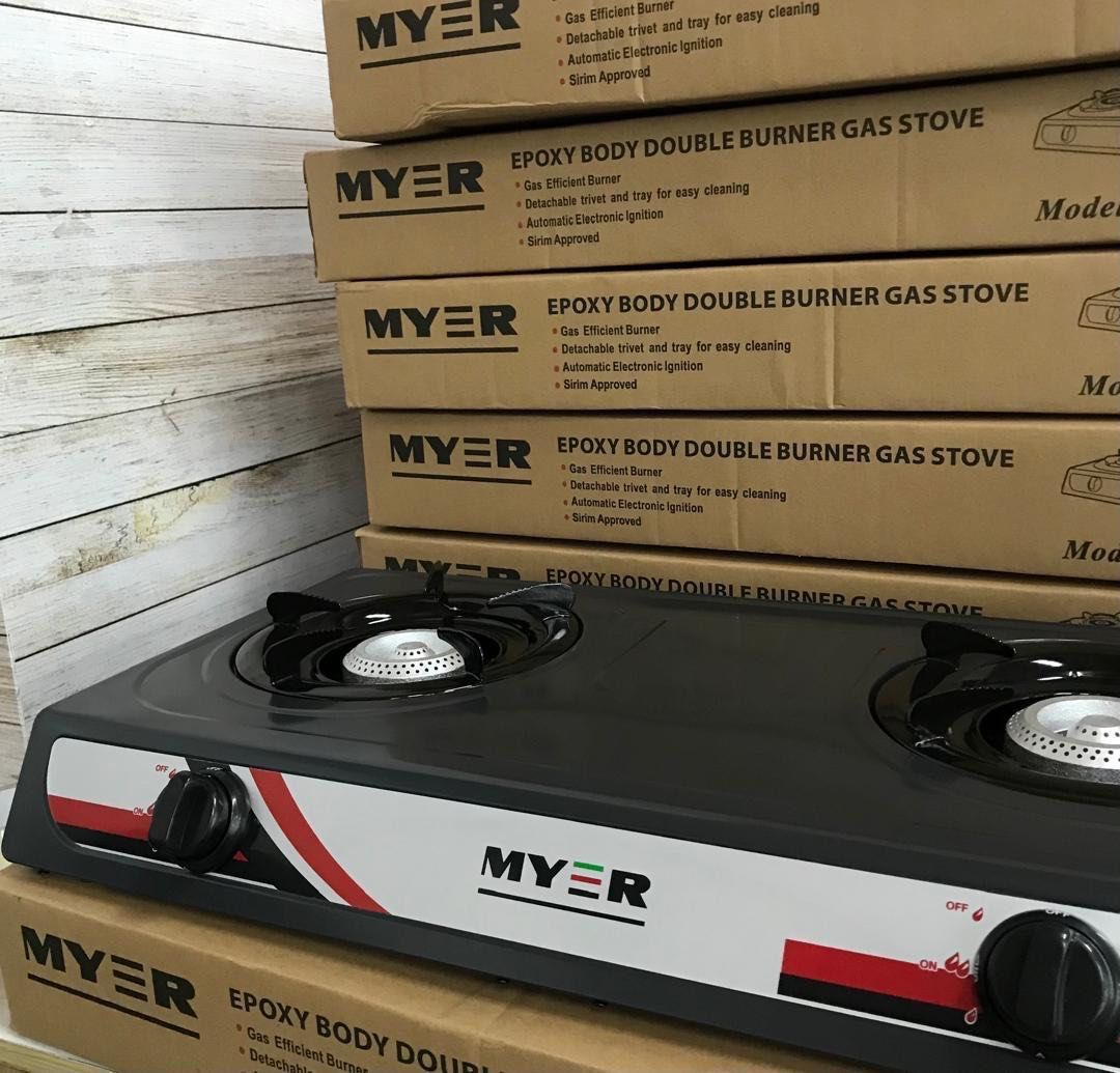 MYER Epoxy Body Double Burner Gas Stove, TV & Home Appliances, Kitchen ...