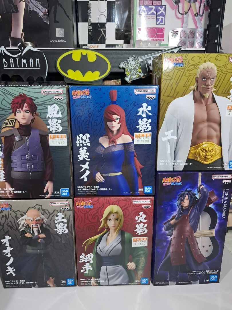 Naruto Kage set + GIGO Madara (MISB)) (Category: Figurines & Statues) located in Quezon City. Submitted by marcellisnqc (Listing ID 1469838172, Image 1). Description: misb.