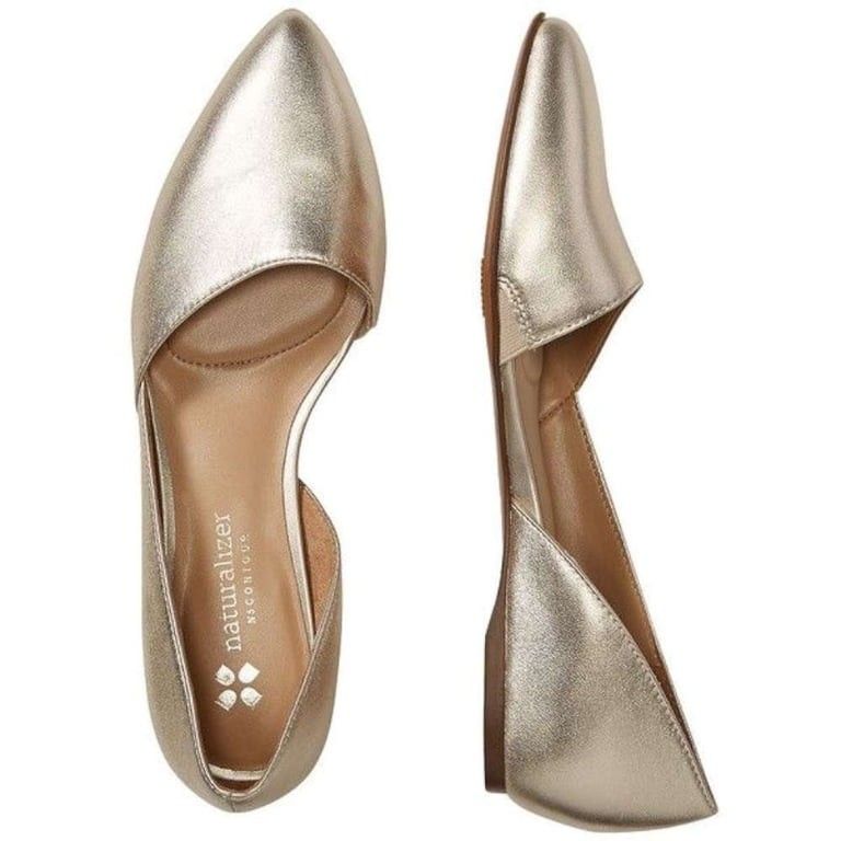 Naturalizer Gold N5 Contour Pointed Toe Flats (Category: Flats & Sandals) located in Quezon City. Submitted by curatedbymissgee (Listing ID 1469785081, Image 1). Description: ✨ Naturalizer Gold D'Orsay Flats – Elegant & Comfortable | Pre-Loved Add a touch of effortless elegance to your outfit with these beautiful Naturalizer gold pointed-toe flats! 💛 Featuring chic side cutouts and a sophisticated D'Orsay silhouette, they're perfect for dressing