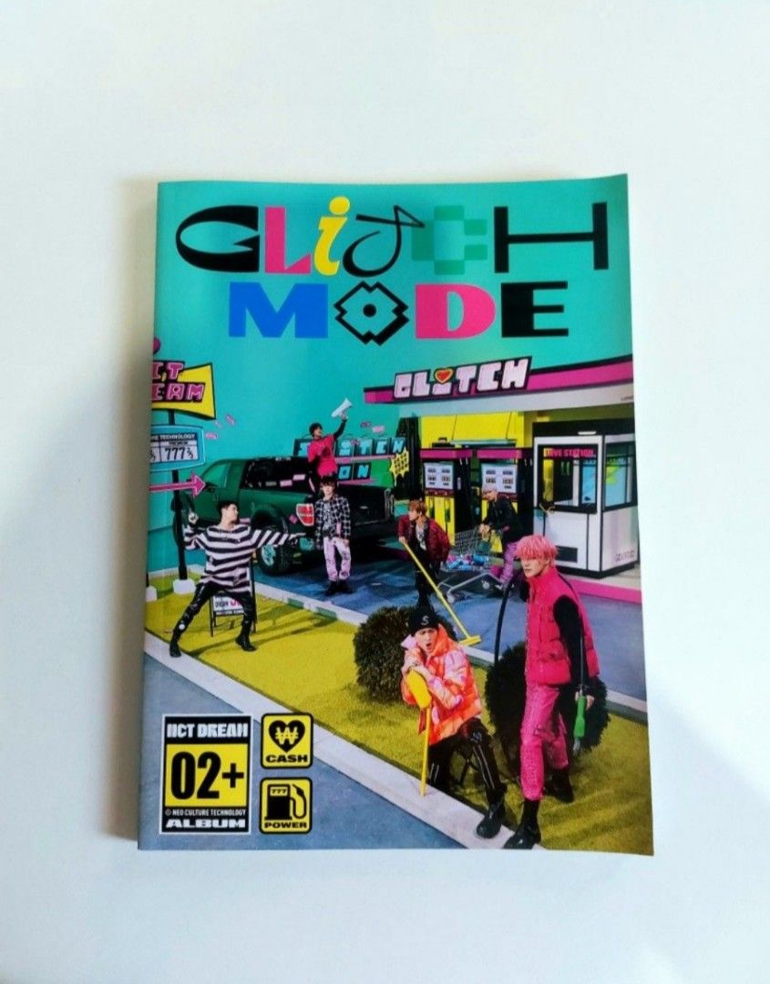 NCT DREAM: Glitch Mode (glitch version) (unsealed) (Category: K-Wave Merchandise) located in Batangas. Submitted by solanasupersale (Listing ID 1469861013, Image 1). Description: 📚 major bookshelf clean out / clearance sale ~ — unsealed — inclusion: photobook, CD, photocard set, folded poster, sticker, special ticket, — MOP: Gcash | fast shipping *feel free to send a message if you wish to negotiate the price :).
