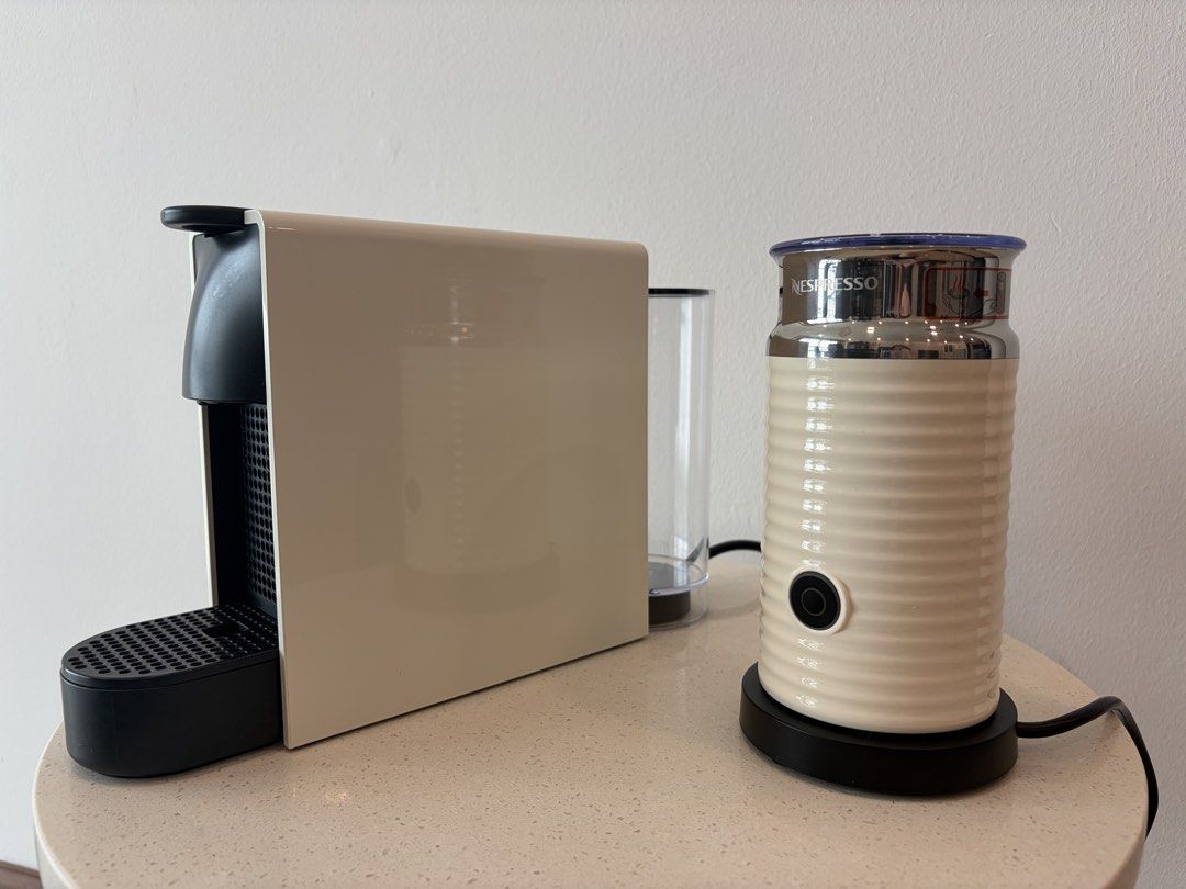 Nespresso Essenza Mini Coffee Machine with Aeroccino Milk Frother, TV ...