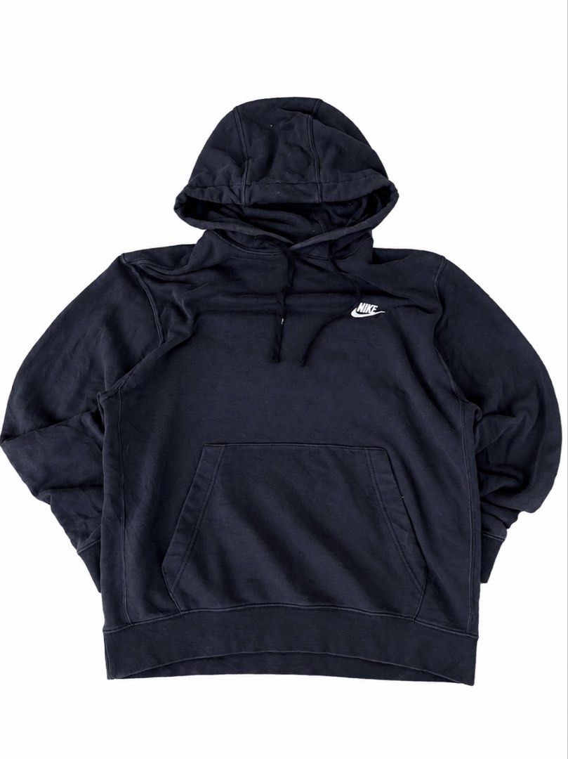 Nike Black Hoodie with Front Pocket (Category: Hoodies) located in Manila. Submitted by vjalejandr35483 (Listing ID 1469889478, Image 1). Description: - Color: Classic Black - Brand: Nike with white embroidered swoosh logo - Features: Adjustable drawstrings, front kangaroo pocket - Comfort: Soft fabric with ribbed cuffs and hem to trap warmth - Fit: Comfortable, great everyday casual piece.