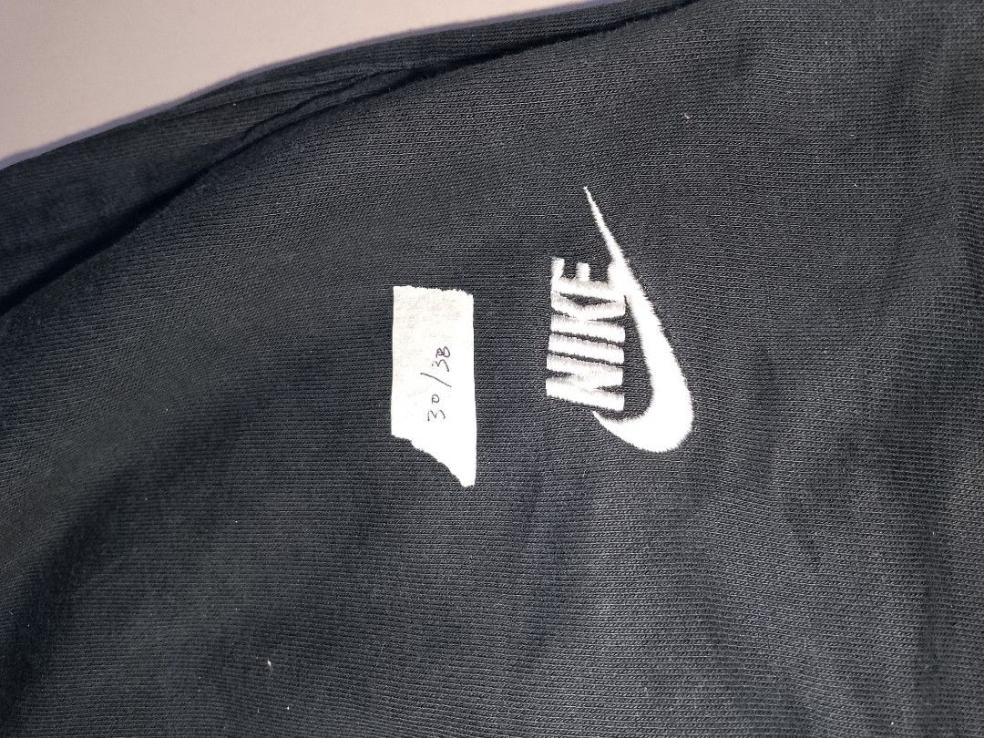 Nike Black Sweatpants Size M (Category: Joggers) located in Manila. Submitted by mjthrifted_second (Listing ID 1469831278, Image 3). Description: Code 6 - Brand: Nike - Color: Black - Size: Medium (Style: BV2714-010) - Details: Embroidered Nike logo near the pocket, convenient back pocket on the right - Fit: Comfortable elastic waistband - Condition: Great everyday lounge wear or gym pants - Origin: Made in China.