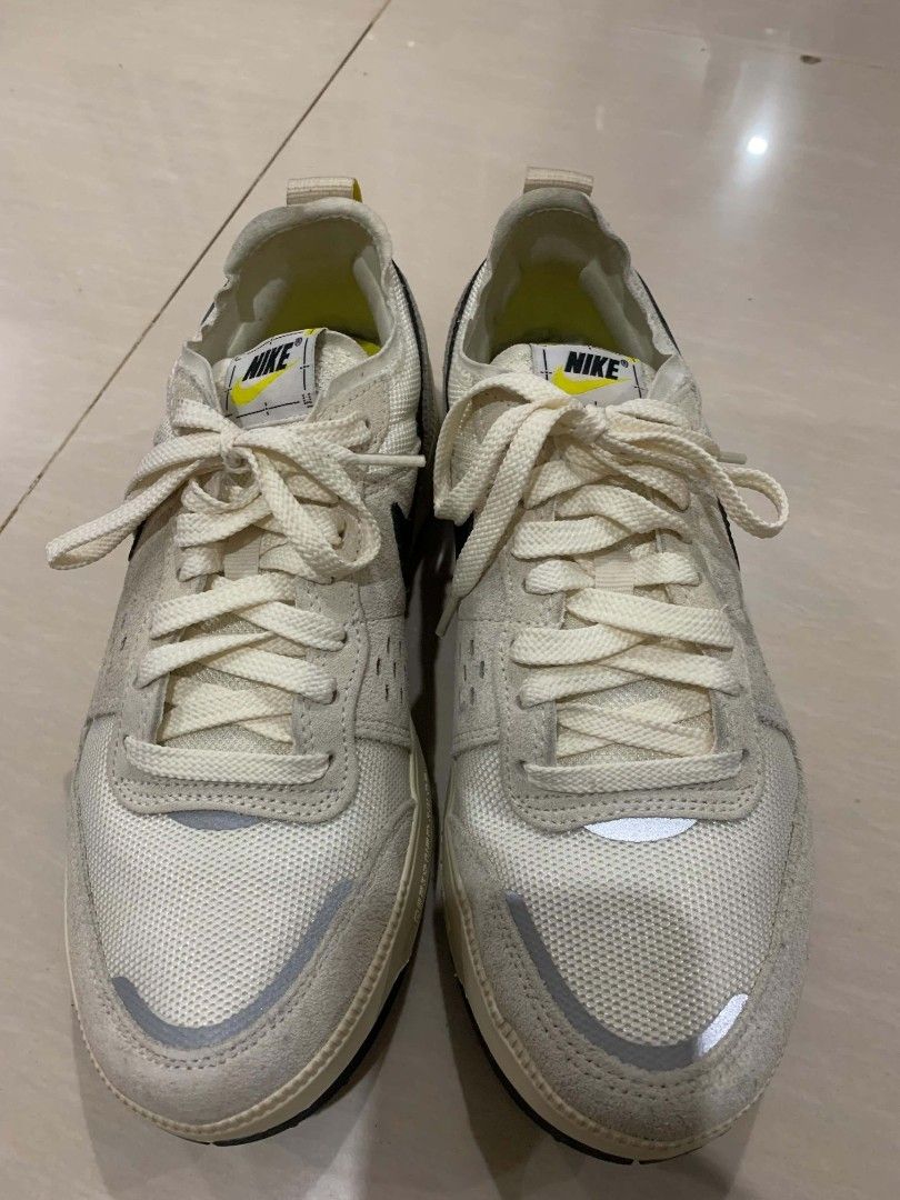 Nike Cream and Black Sneakers (Category: Sneakers) located in Tiaong. Submitted by cdoswan (Listing ID 1469888452, Image 1). Description: once used - Brand/Style: Cream and black Nike casual streetwear sneakers - Materials: Premium suede overlays and breathable mesh panels - Comfort: Thick cushioned midsole for all-day wear - Details: Yellow and black tongue tag, reflective hit near the toe box, and bright yellow insoles - Includes: Clean white l