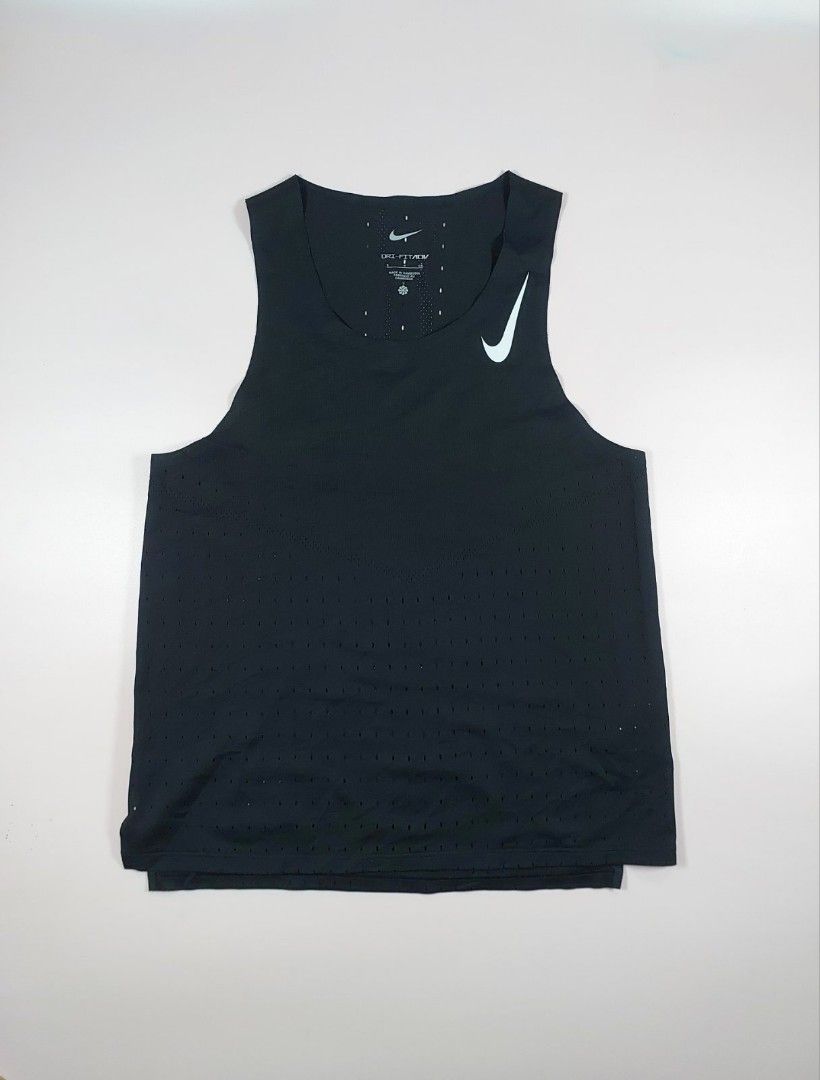Nike Dri-FIT ADV AeroSwift Racing Singlet (Category: Activewear) located in Cabuyao City. Submitted by runsapparelthrifted17 (Listing ID 1469817560, Image 1). Description: Nike Dri-FIT ADV AeroSwift Racing Singlet Tag: Small Actual measurement: Bust/Chest - 15 1/2 inches Length - 21 1/2 inches Excellent Condition: 9/10 Php1400+shipping fee Mode of payment: Via Gcash/Maya or BPI Message us for more details and transactions Thank you so much and st
