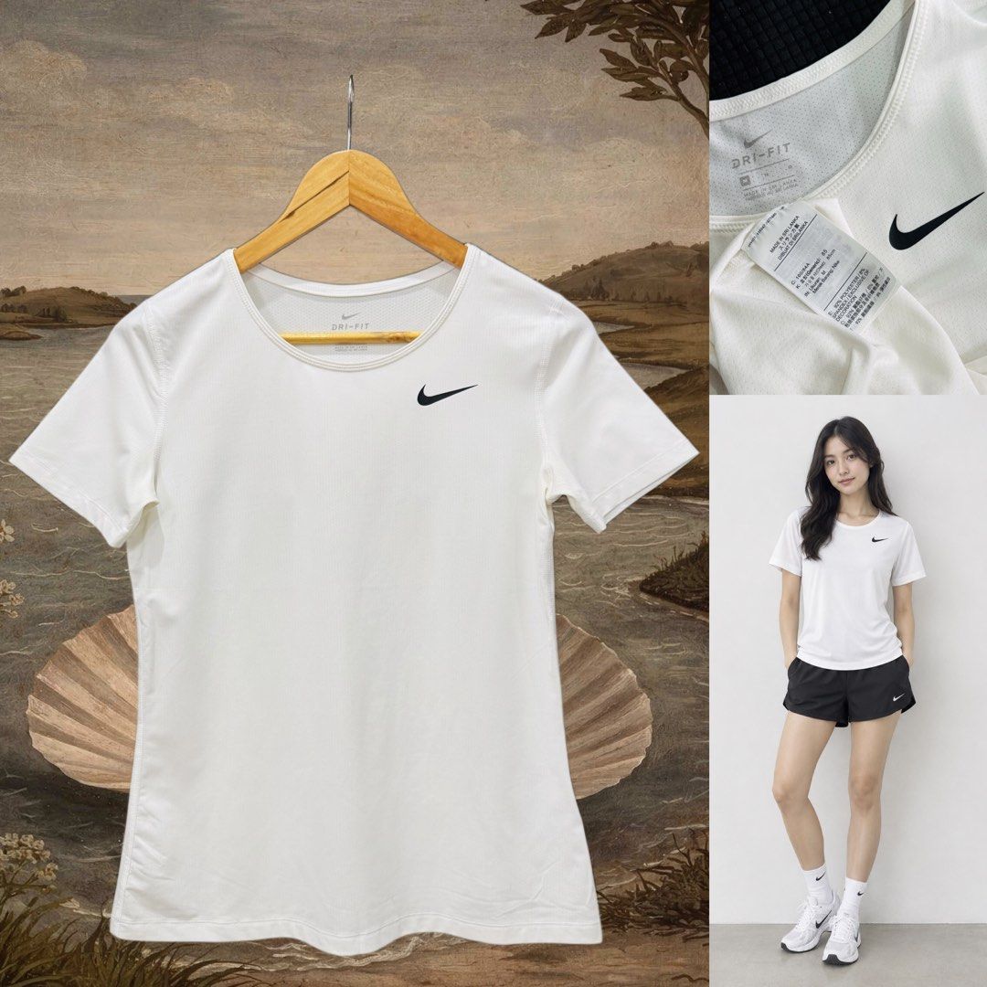 Nike drifit running tee (white) (Category: Activewear) located in Dasmarinas. Submitted by Ukaybes (Listing ID 1469802798, Image 1). Description: Nike drifit running tee (white) Size M 17W 24L Excellent condition M/Mine: 600 DM: Name | Contact | Address & Brgy Please comment MINE only if you’re 100% sure and ready to pay. No return or exchange .