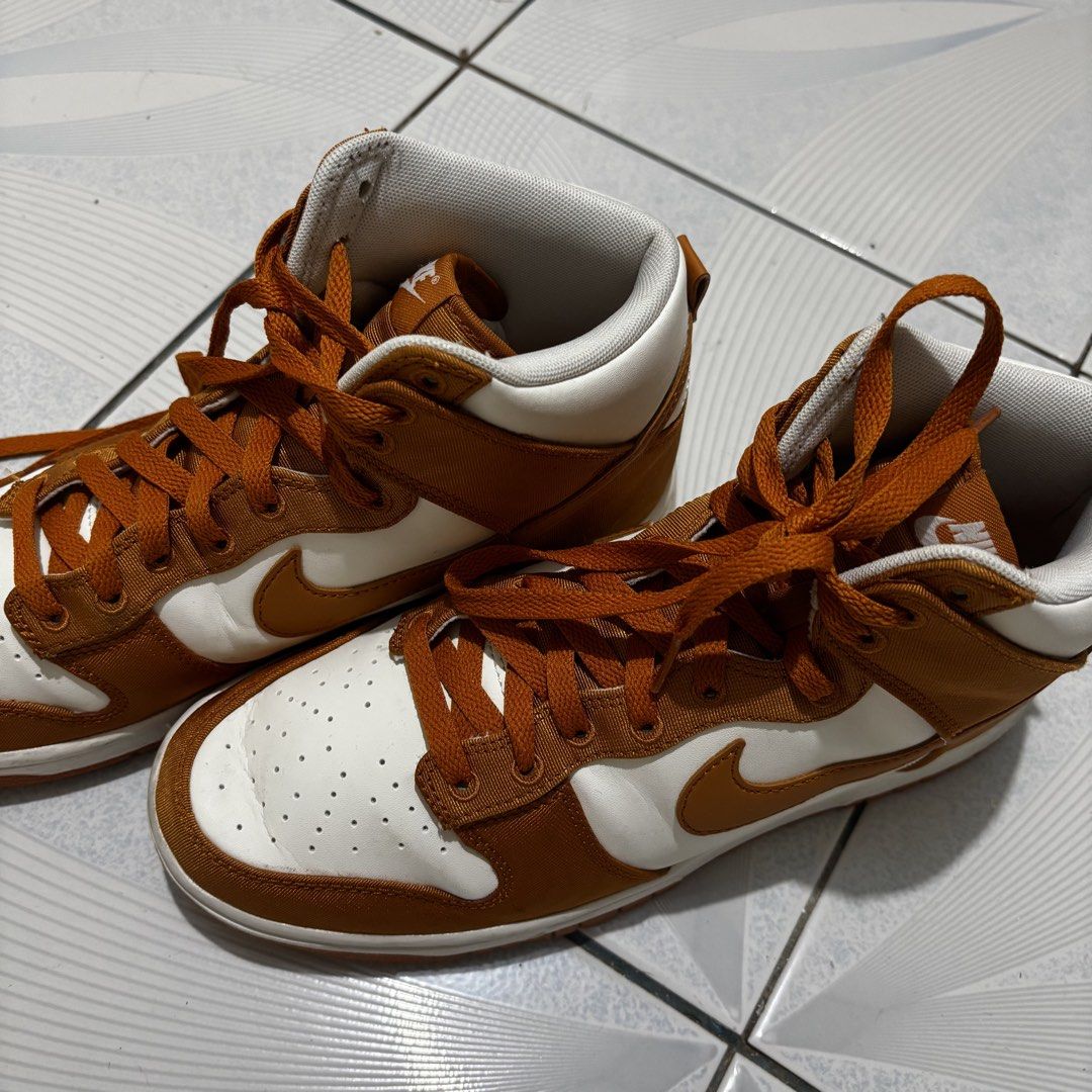 Nike Dunk High ‘Monarch’ (Category: Sneakers) located in Magalang. Submitted by mvenetri (Listing ID 1469882635, Image 2). Description: Nike Dunk High ‘Monarch’ - Auth!! - Colorway is Monarch - Size: Men's US 9 / UK 8 / EUR 42.5 / CM 27 - Clean uppers and midsoles, ready to wear, used once or twice so pretty much brand new 😭.