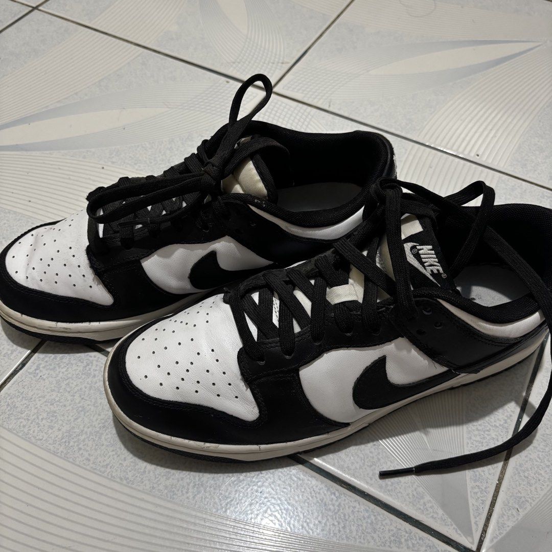 Nike Dunk Low Panda Black (Category: Sneakers) located in Magalang. Submitted by mvenetri (Listing ID 1469882035, Image 2). Description: Nike Dunk Low Panda Black - Auth - Size: US 9 / UK 8 / EUR 42 - Normal wear on midsoles and outsoles from previous use, but pretty much has a lot of lives left..