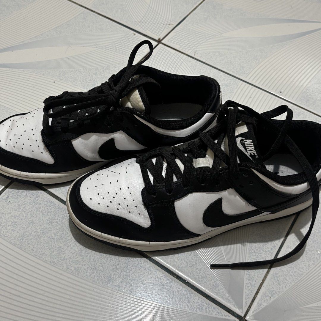 Nike Dunk Low Panda Black (Category: Sneakers) located in Magalang. Submitted by mvenetri (Listing ID 1469882035, Image 1). Description: Nike Dunk Low Panda Black - Auth - Size: US 9 / UK 8 / EUR 42 - Normal wear on midsoles and outsoles from previous use, but pretty much has a lot of lives left..