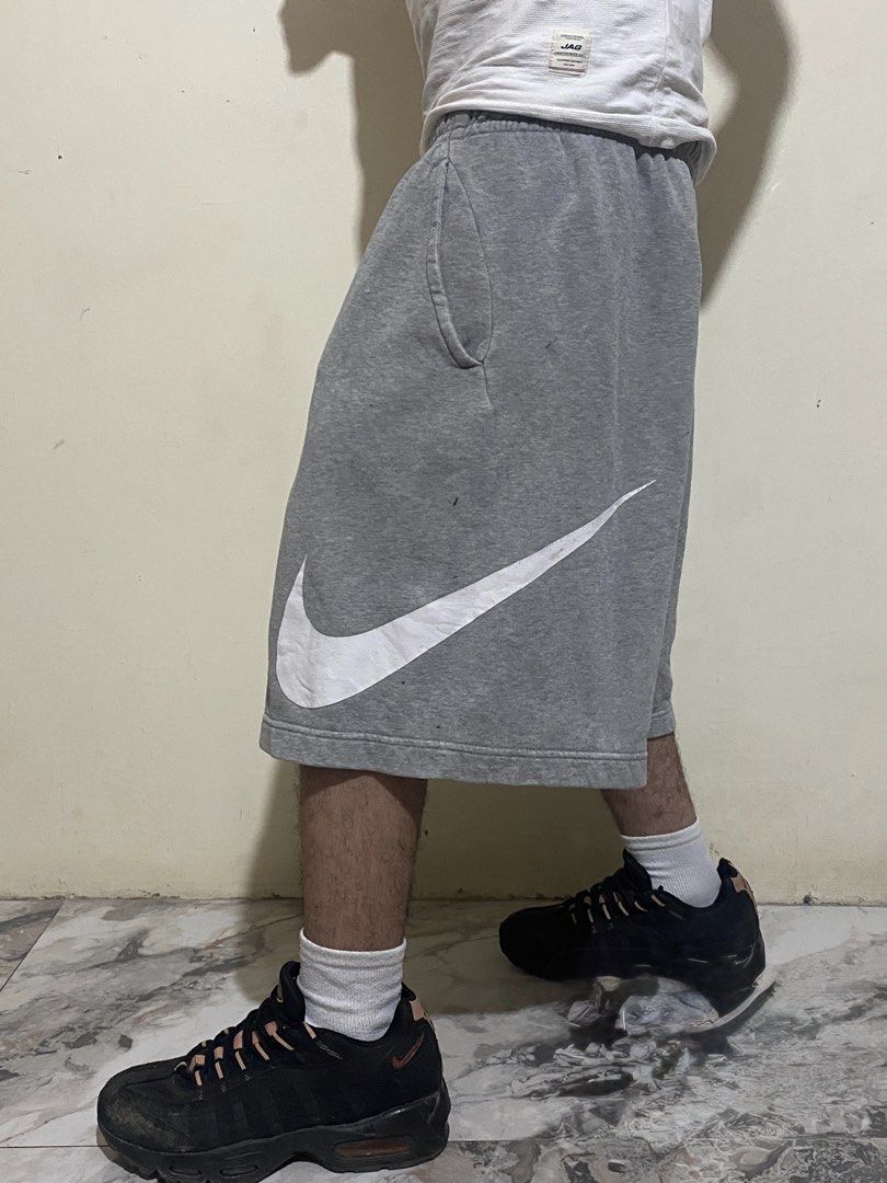 Nike Gray Big Swoosh Short (Category: Shorts) located in Manila. Submitted by dathriftt (Listing ID 1469821153, Image 1). Description: NIKE GRAY BIG SWOOSH SHORT Waist: Freewaist (With Lace) Length: 21 Thigh: 17.5 Hem: 15 -Good Condition -Colorrate: 9.8/10 -Complete Tags & Washtags -Issue: minimal stains, hairlines.