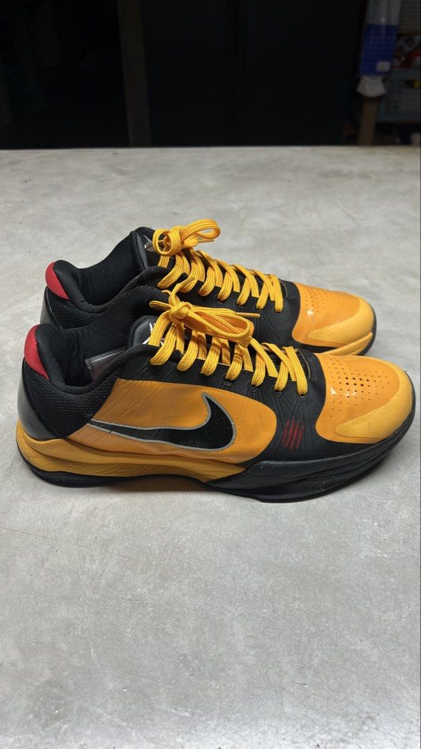 Kobe Rice Nike Kobe 5 Protro Bruce Lee Yellow Black Basketball Shoes, Men's ...