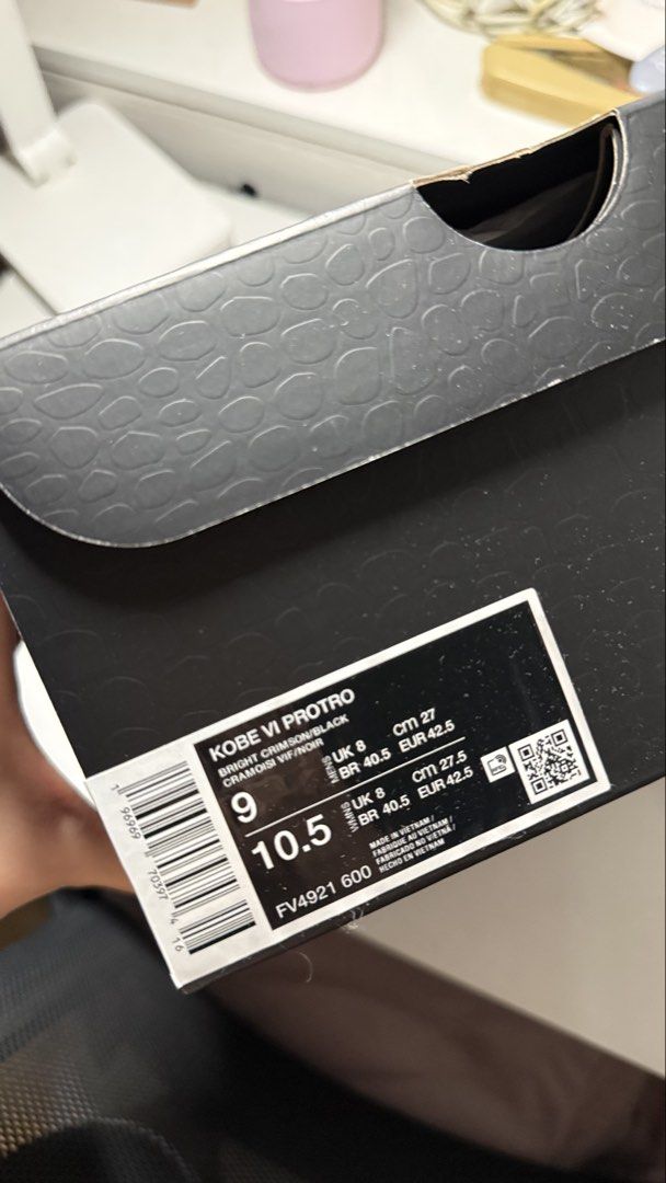 Nike Kobe VI Protro Bright Crimson Black Size 9 (Category: Sneakers) located in Taguig. Submitted by rodriguezjamieanne (Listing ID 1469868232, Image 2). Description: selling kobe vi protro 🏀 size 9 US BNDS | PH release 🇵🇭 pm me!! 🤍.