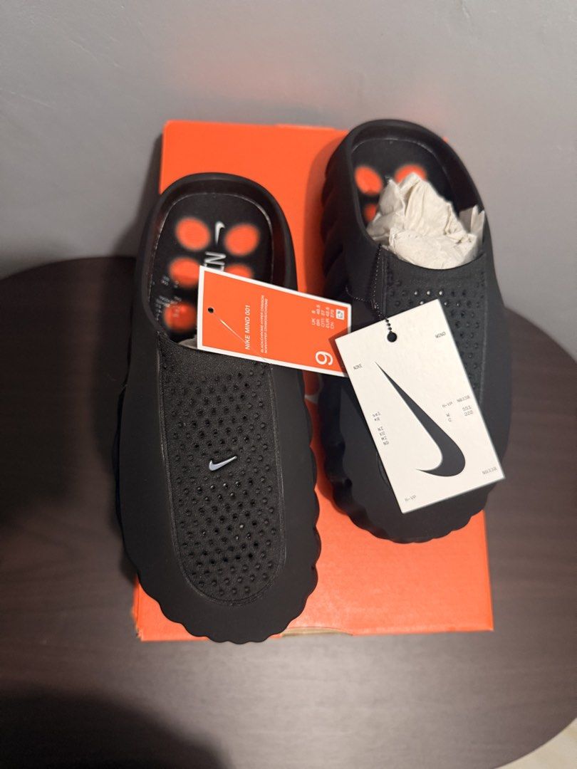 Nike Mind 001 Slide - ‘Black Chrome’ (Category: Slippers & Slides) located in Marikina City. Submitted by heneral_luna7141 (Listing ID 1469835559, Image 3). Description: Nike Mind 001 Slide - ‘Black Chrome’ 100% Original and BrandNew Sizes 9 10.
