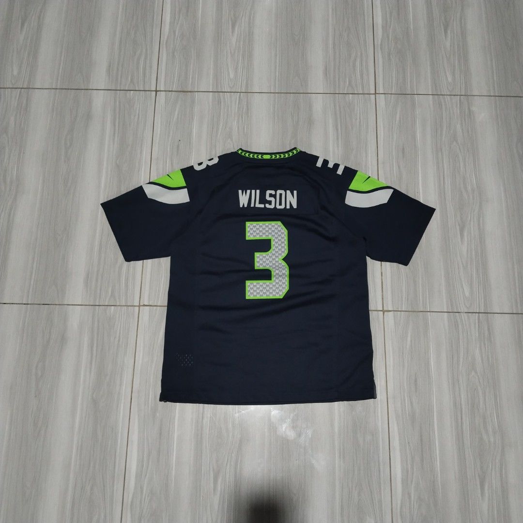 Nike NFL "Wilson 7" Jersey Shirt (Authentic) (Category: Tshirts & Polo Shirts ) located in Bulacan. Submitted by kz.apparels999 (Listing ID 1469853486, Image 2). Description: Nike NFL "Wilson 7" Jersey Shirt (Authentic) `size L on Tag (youth size) `20W x 25.8L `prestine condition `no flaws, no crack prints fit to lean body ₱950 only! +shipping fee 📍Balukok, San Miguel Bulacan.