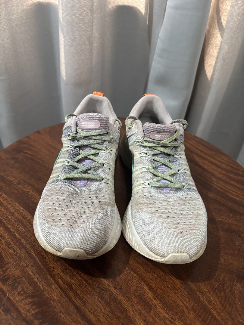 Nike React Infinity Flyknit Running Shoes (Category: Sneakers) located in Quezon City. Submitted by tellietobies (Listing ID 1469803270, Image 3). Description: Original Nike Infinity Flyknit - Original price: ₱7k - Color: gray/barely grape - Used only a few times. I’m a runner and I use my running shows in rotation, so hindi siya masyadong nagagamit. - good for daily running with react foam - From Nike’s website: “soft, rocker-shaped platform mad