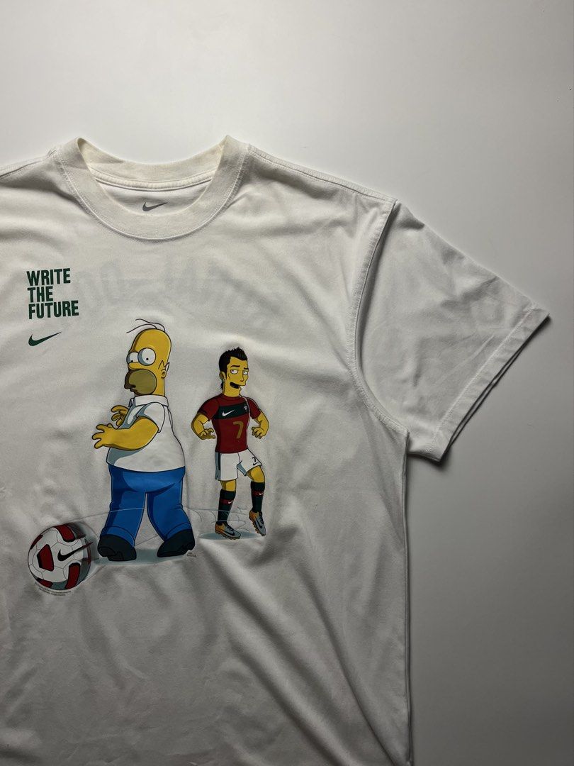 Nike “Write the Future” x The Simpsons (“Ronal-d’oh”) Tee (Category: Tshirts & Polo Shirts ) located in Manila. Submitted by streetsavvy (Listing ID 1469855488, Image 3). Description: Nike “Write the Future” x The Simpsons (“Ronal-d’oh”) Tee Size: Large Condition: Good condition with signs of wear Flaw: light yellow stain (washable) and lints Made in China.