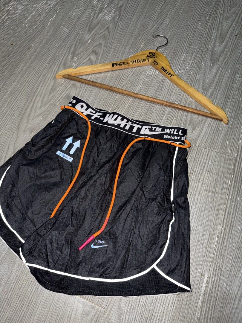 NIKE x OFF WHITE WOMENS SHORT (Category: Activewear) located in Manila. Submitted by triptothrift7 (Listing ID 1469938621, Image 3). Description: pm me for fast transaction! N*KE x OFF WHITE WOMENS SHORT for only 1000 size xs waistline 26 x 30 length 13 no issue excellent condition color rate 9/10 authentic legit mode of payment gcash or bank transfer location Biñan laguna.