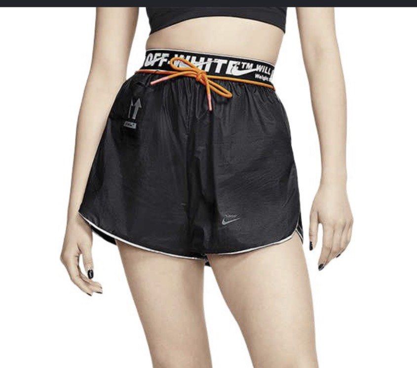NIKE x OFF WHITE WOMENS SHORT (Category: Activewear) located in Manila. Submitted by triptothrift7 (Listing ID 1469938621, Image 1). Description: pm me for fast transaction! N*KE x OFF WHITE WOMENS SHORT for only 1000 size xs waistline 26 x 30 length 13 no issue excellent condition color rate 9/10 authentic legit mode of payment gcash or bank transfer location Biñan laguna.