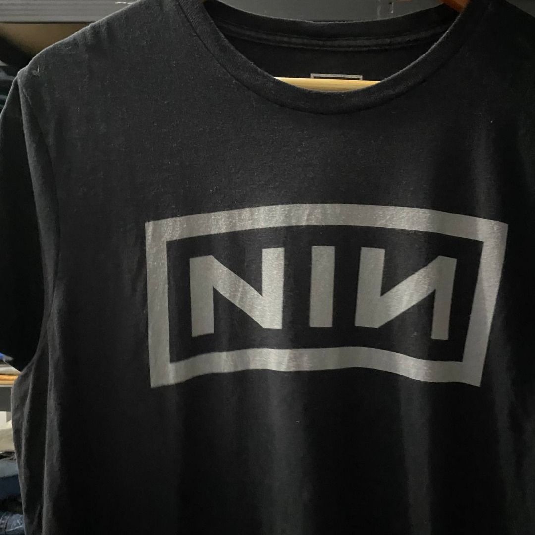Nine Inch Nails NIN Band Shirt (Category: Tshirts & Polo Shirts ) located in Legazpi City. Submitted by southeastjunkies (Listing ID 1469874220, Image 2). Description: Nine Inch Nails NIN Band Shirt (Official Merch) (Metal/Rock/Artist/Industrial Metal) 21x28 (Large) minor hard stain.